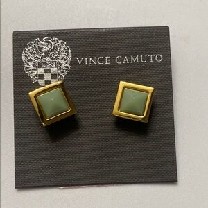 Vince Camuto Gold and Green Earrings